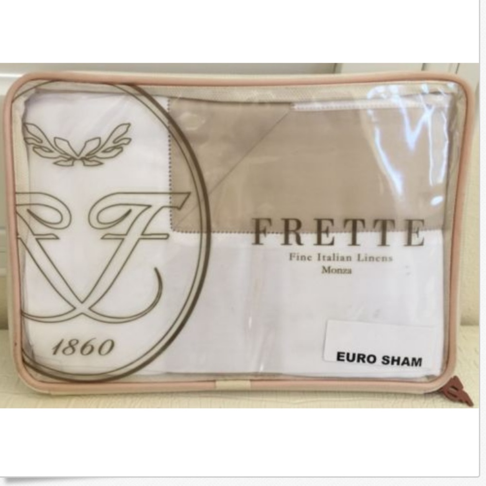 Frette Euro Continental Pillow Sham WhiteSandstone